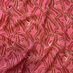 Printed Viscose ELVIRE Begonia / Cherry